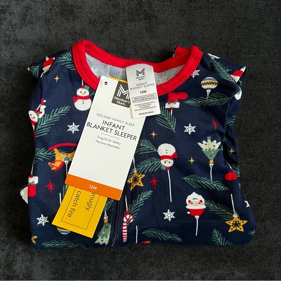 NWT Member's Mark Family Sleep Infant Sleeper Size 12 Months - Picture 4 of 5